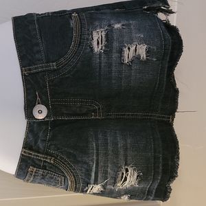 🌻SALE🌻 Guess Denim Distressed Mini skirt.  Size 26
